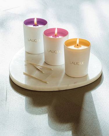 <img alt="Lalique Scented Candle Electric Purple 190g product shot">